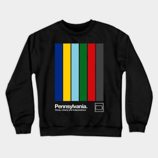 Pennsylvania State Flag // Original Minimalist Artwork Poster Design Crewneck Sweatshirt